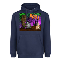 Navy boo mousepad Heavyweight Hoodie - BundleAndBundleShop