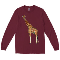Burgundy giraffe Long Sleeve Tee - LillyAllenDesigns