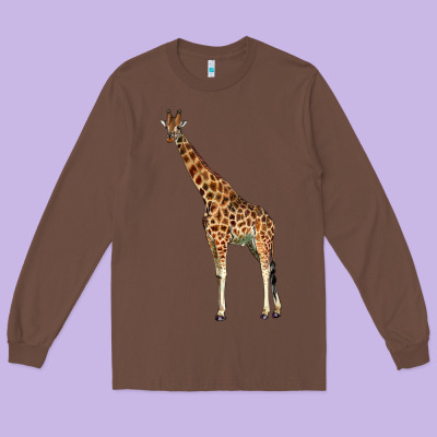 Giraffe Long Sleeve Tee Designed By Lillyallendesigns