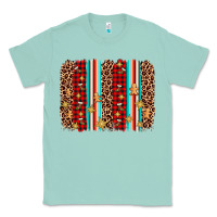 Seafoam christmas socks cookie leopard brushstroke Classic Tee - AdoDesignShop