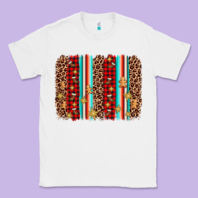 Christmas Socks Cookie Leopard Brushstroke Classic Tee Designed By Adodesignshop