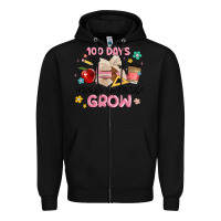 Black 100 days of watching my students grow Zipper Hoodie - MaliasSmallBusiness
