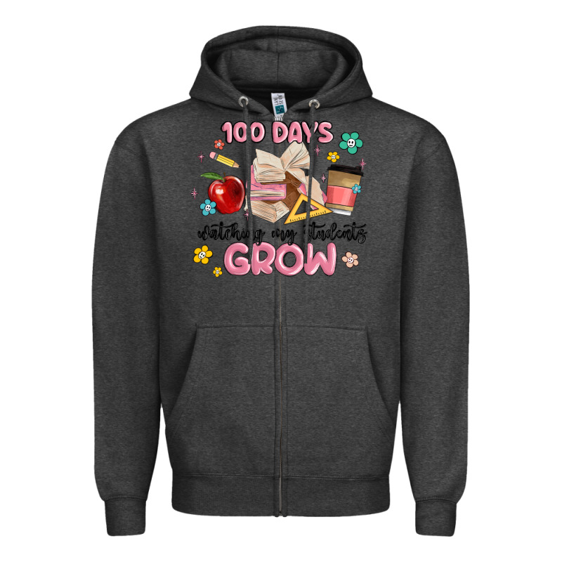 100 Days Of Watching My Students Grow Zipper Hoodie by MaliasSmallBusiness | Teevron