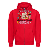 Red 100 days of watching my students grow Zipper Hoodie - MaliasSmallBusiness