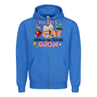 True Royal 100 days of watching my students grow Zipper Hoodie - MaliasSmallBusiness