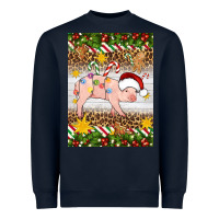 Navy christmas pig Heavyweight Sweatshirt - Artiststas