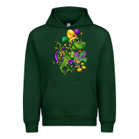 Forest Green mardi gras trex Urban Hoodie - CowGirlArtShop