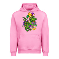 Fuchsia Pink mardi gras trex Urban Hoodie - CowGirlArtShop