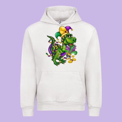 Mardi Gras Trex Urban Hoodie Designed By Cowgirlartshop