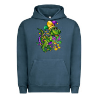 Pigment Midnight Navy mardi gras trex Urban Hoodie - CowGirlArtShop