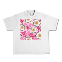 Lunar Rock breast cancer awareness with daisy and heart seamless pattern Urban Heavy Tee - BundleAndBundleShop