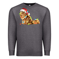 Charcoal Heather christmas persian cat Premium Sweatshirt - LillyAllenDesigns