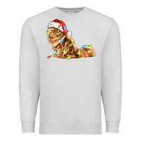 Dove Grey christmas persian cat Premium Sweatshirt - LillyAllenDesigns