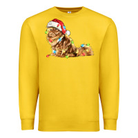 Lemon christmas persian cat Premium Sweatshirt - LillyAllenDesigns