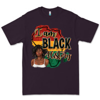 Plum i am black history Premium Tee - texasbilliewilder