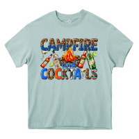 Arona campfire and cocktails Heavy Core Tee - texasbilliewilder