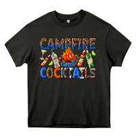 Asphalt campfire and cocktails Heavy Core Tee - texasbilliewilder