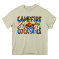 Mossy campfire and cocktails Heavy Core Tee - texasbilliewilder