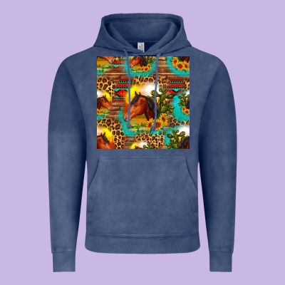 Desert Horse Seamless Patern Vintage Hoodie Designed By Hra Design Shop