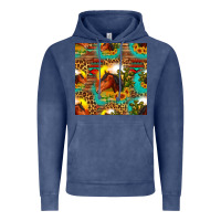 Vintage Denim desert horse seamless patern Vintage Hoodie - HRA Design Shop