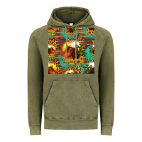 Vintage Olive desert horse seamless patern Vintage Hoodie - HRA Design Shop