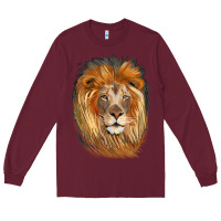 Burgundy Lion Head Long Sleeve Tee - LillyAllenDesigns