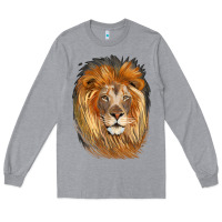 Heather Grey Lion Head Long Sleeve Tee - LillyAllenDesigns
