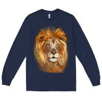 Navy Lion Head Long Sleeve Tee - LillyAllenDesigns