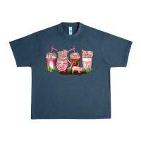Midnight Navy pig coffee cups Urban Heavy Tee - AdoDesignShop