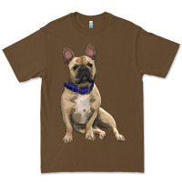 Cacao French bulldog with royal blue Premium Tee - RanaPortraitStore