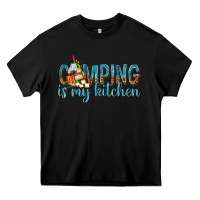 Black camping is my kitchen with wine Heavy Core Tee - texasbilliewilder