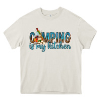 Cream camping is my kitchen with wine Heavy Core Tee - texasbilliewilder