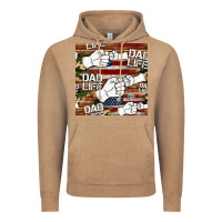 Vintage Coffee dad life fist bump seamless pattern Vintage Hoodie - HRA Design Shop
