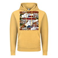 Vintage Mustard dad life fist bump seamless pattern Vintage Hoodie - HRA Design Shop