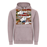 Vintage Zinc dad life fist bump seamless pattern Vintage Hoodie - HRA Design Shop