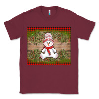 Burgundy Christmas snowman Classic Tee - AdoDesignShop