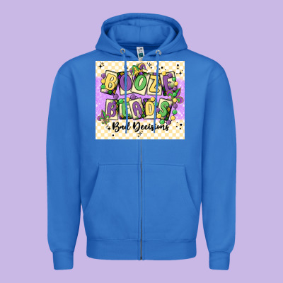 Booze Beads Zipper Hoodie Designed By Maliassmallbusiness