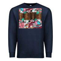 Navy custom name Premium Sweatshirt - LillyAllenDesigns