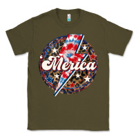 Army Green Western Merica Patriotic 4th of July Classic Tee - LillyAllenDesigns