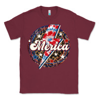Burgundy Western Merica Patriotic 4th of July Classic Tee - LillyAllenDesigns