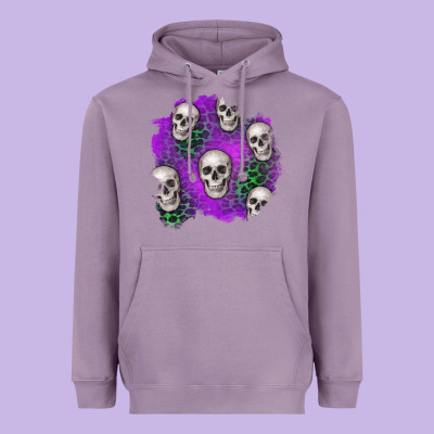 Halloween Patch 2 Heavyweight Hoodie Designed By Bundleandbundleshop