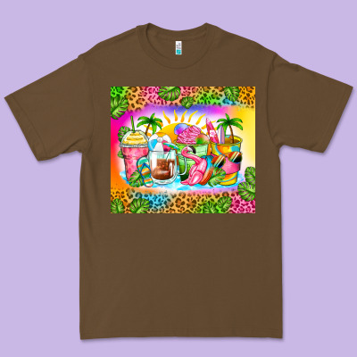 Summer Coffee Cups Premium Tee Designed By Zillion Design Studio