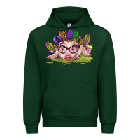 Forest Green mardi gras pig Urban Hoodie - CowGirlArtShop