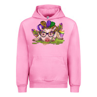 Fuchsia Pink mardi gras pig Urban Hoodie - CowGirlArtShop