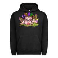 Pigment Black mardi gras pig Urban Hoodie - CowGirlArtShop