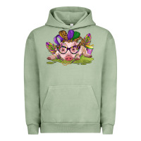 Pigment Oil Green mardi gras pig Urban Hoodie - CowGirlArtShop