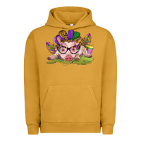 Pigment Peanut Butter mardi gras pig Urban Hoodie - CowGirlArtShop