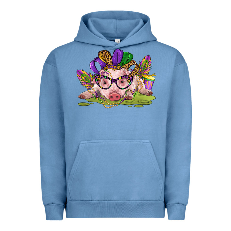 Mardi Gras Pig Urban Hoodie by CowGirlArtShop | Teevron