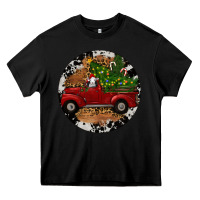 Black Farm Truck Christmas Heavy Core Tee - RanaPortraitStore