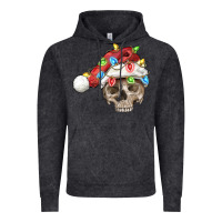 Christmas Skull With Santa Hat Vintage Hoodie | Teevron